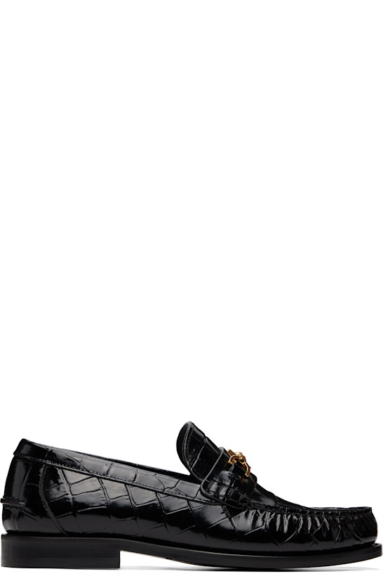 Black Medusa '95 Croc-Effect Loafers