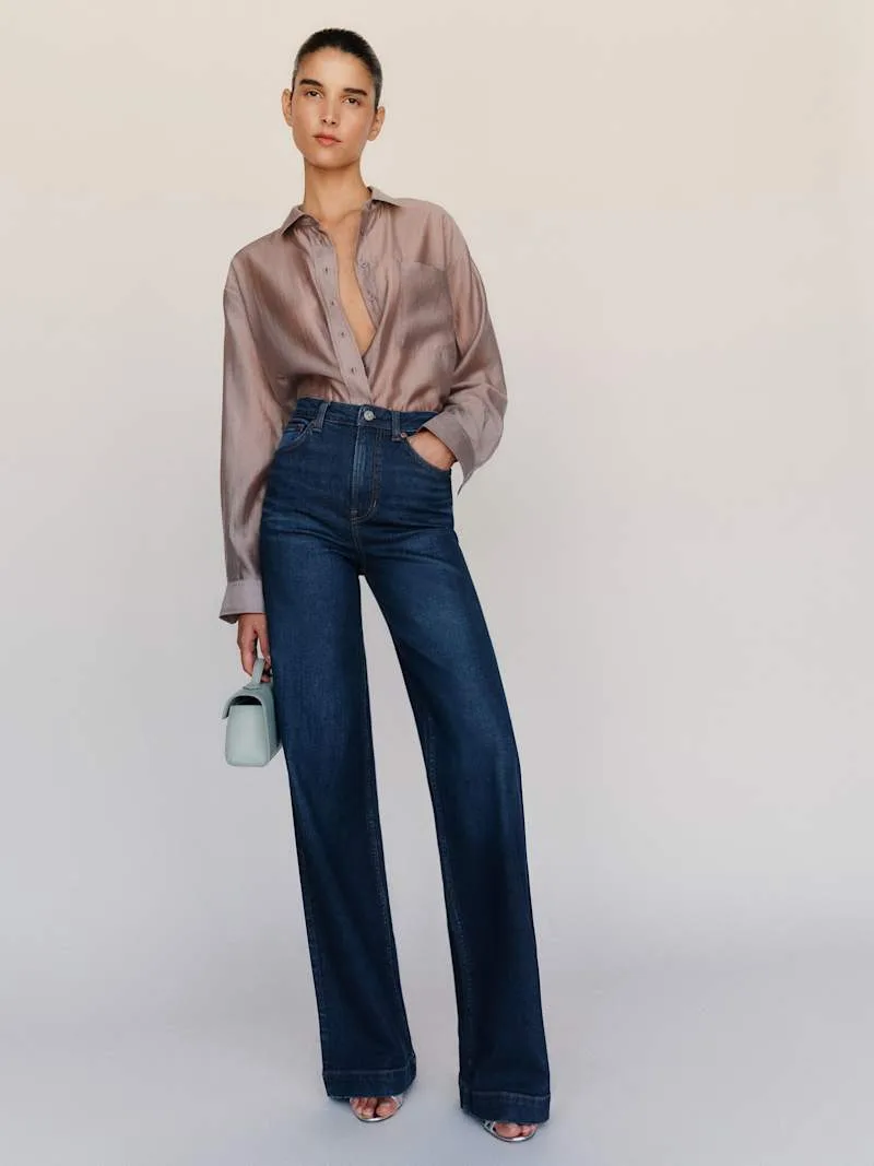 Bex Super Stretch High Rise Wide Leg Jeans