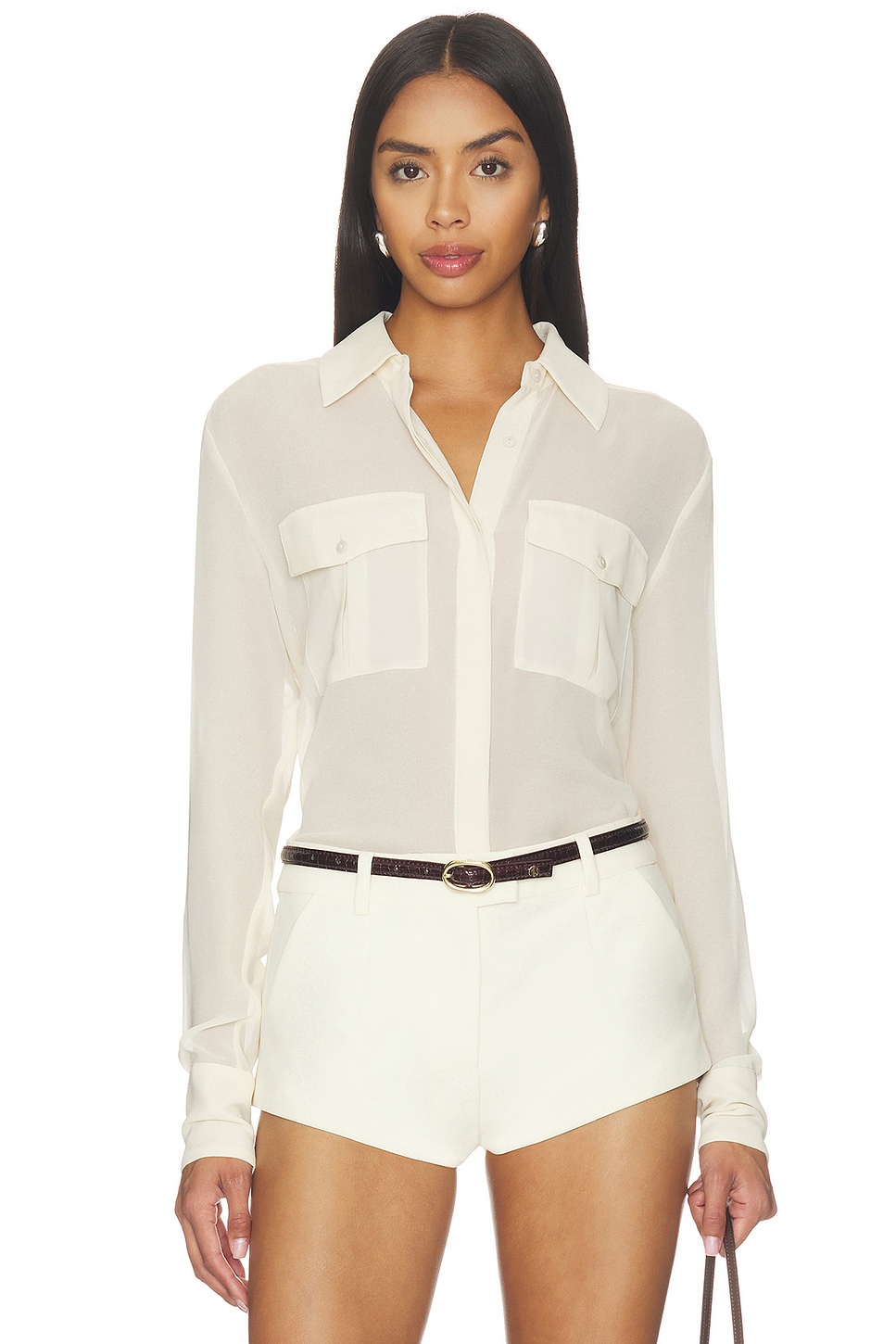 NICHOLAS Chloe Shirt in Ecru