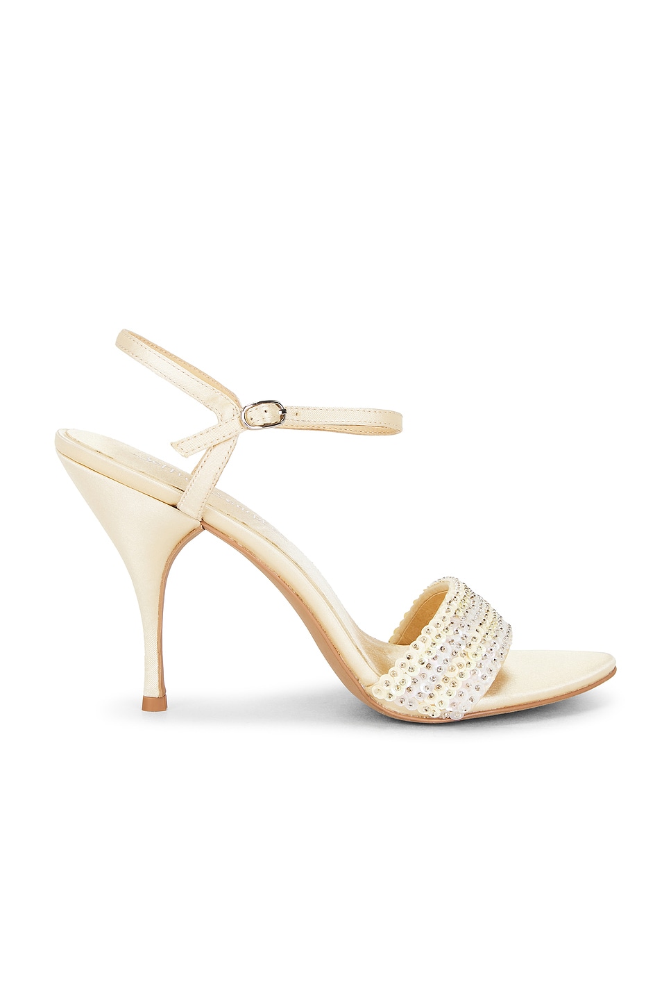 Jeffrey Campbell Saphi Sandal in Champagne Satin Combo