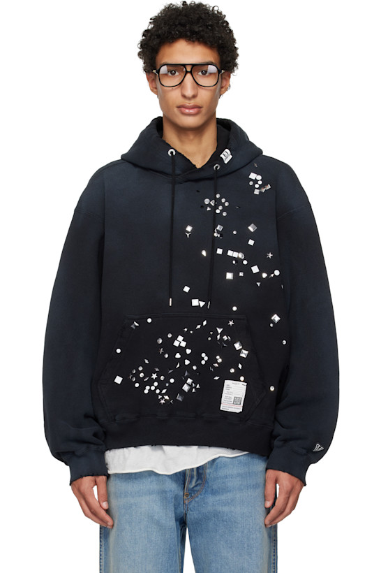 Black Embellished Hoodie