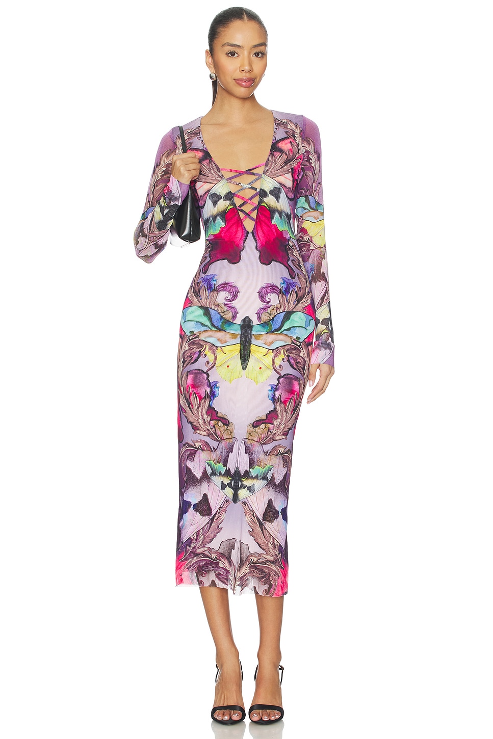 AFRM Cambria Dress in Ornate Butterfly