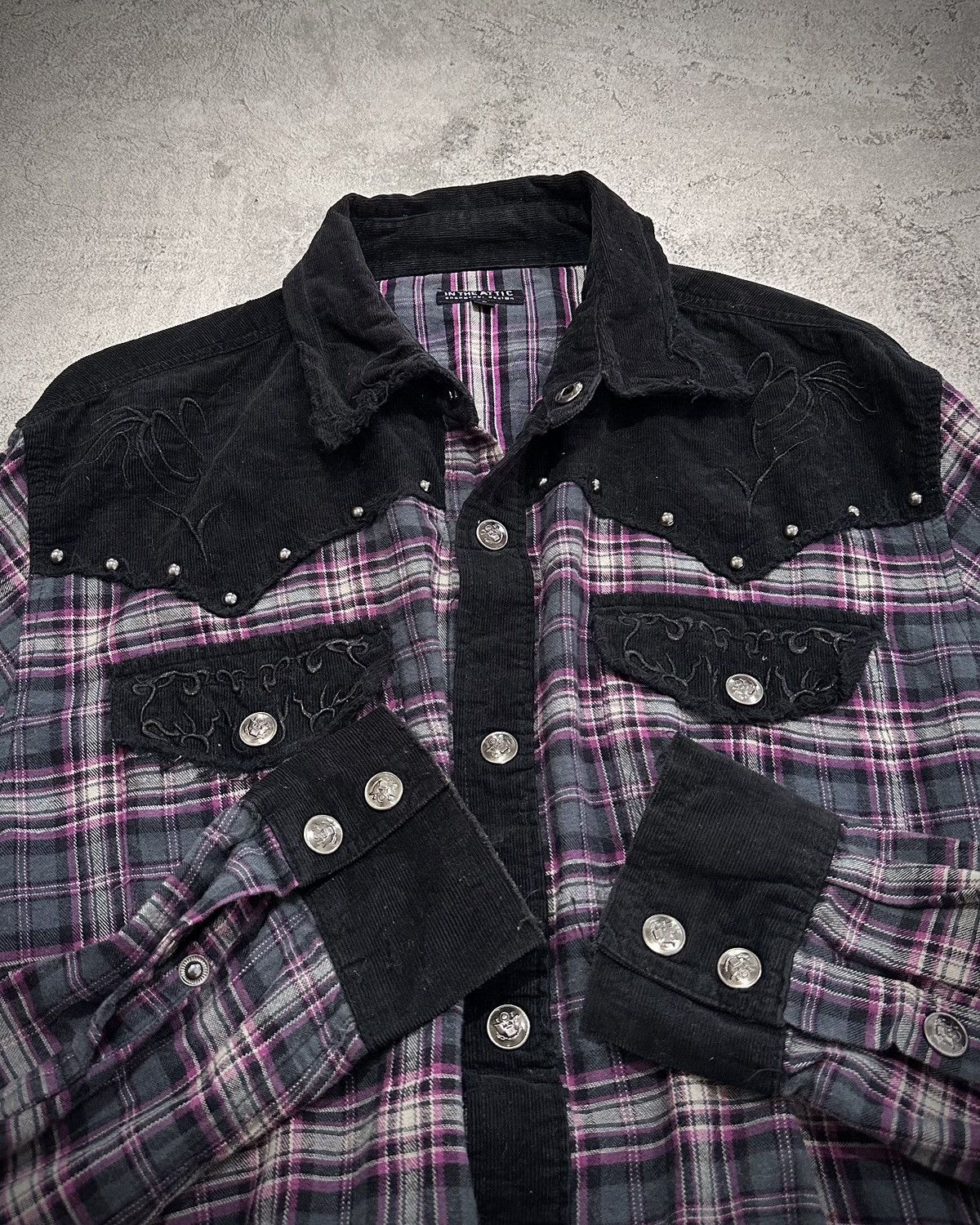 Japanese Brand Vkei In The Attic Studded Flannel Shirt - Image 8