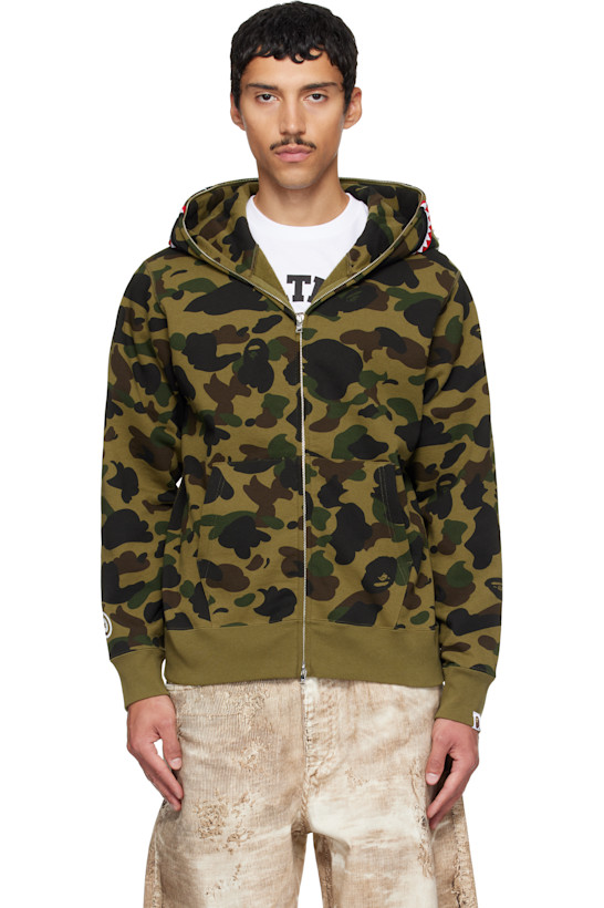 Khaki 1st Camo Shark Full Zip Hoodie
