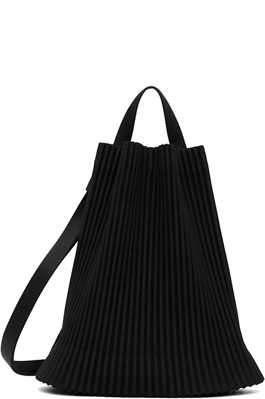 Black Drawstring Pleats Bag