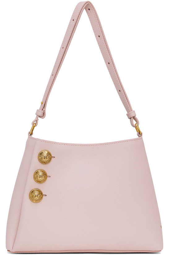 Pink Emblème Grained Calfskin Shoulder Bag