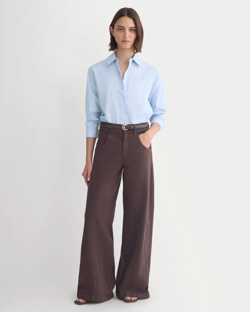 Utility Seamed Wide-Leg Pant | Coffee Bean | 30" Inseam