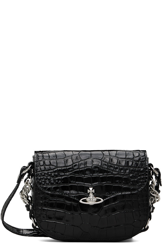 Black Hunter Flap Crossbody Bag