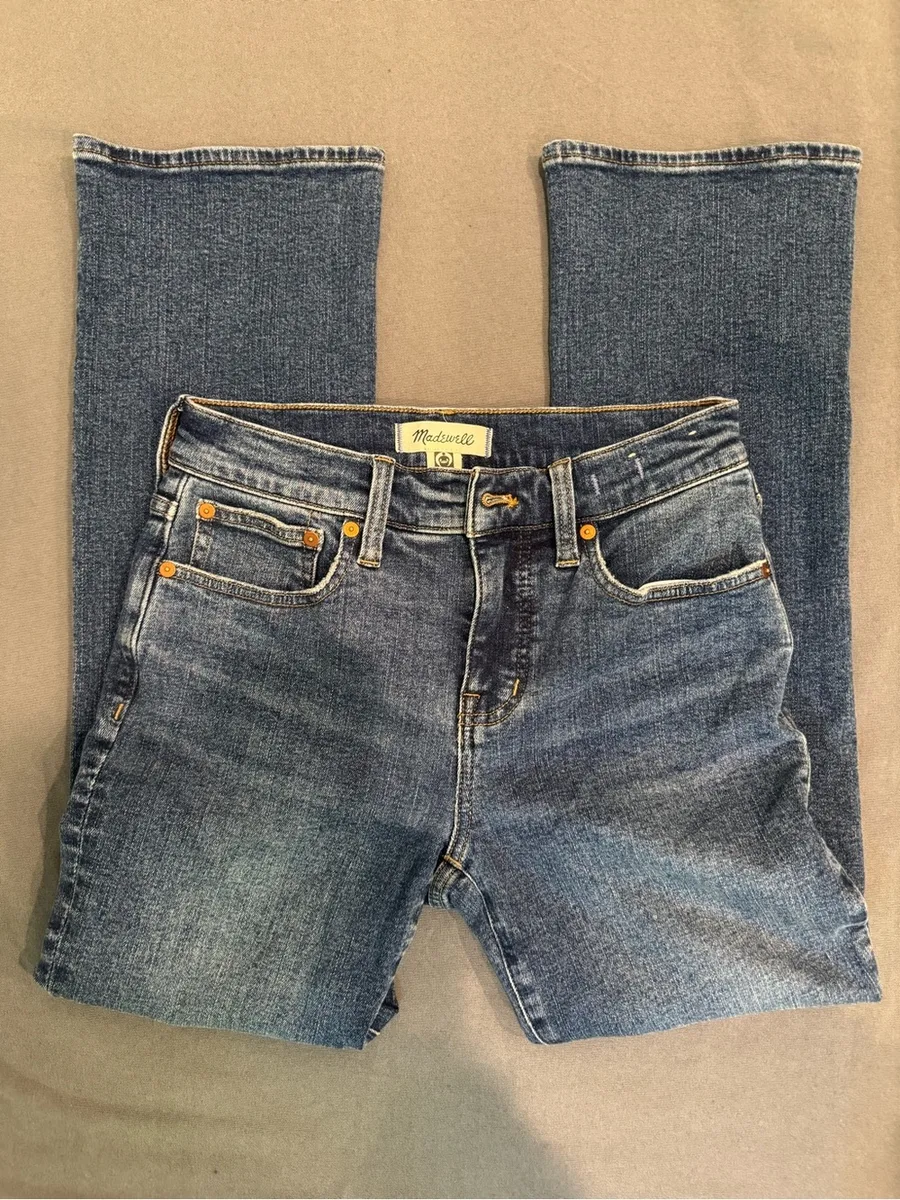 Madewell Women's Blue Denim Jeans - Mid Rise Kick Out Jeans Size 25