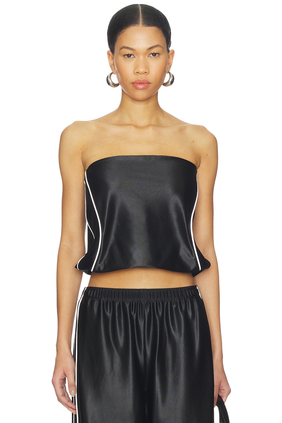 Alexander Wang Strapless Bubble Top in Black