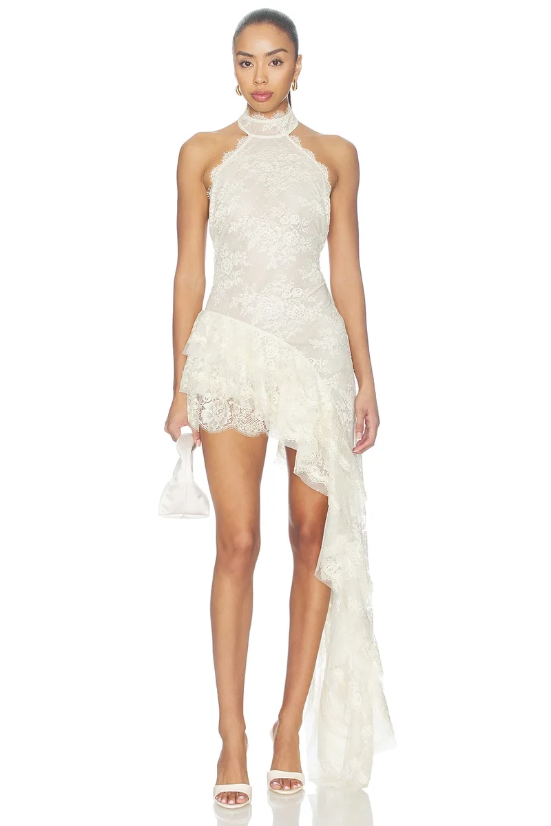 retrofete Anselmo Lace Dress in Ivory