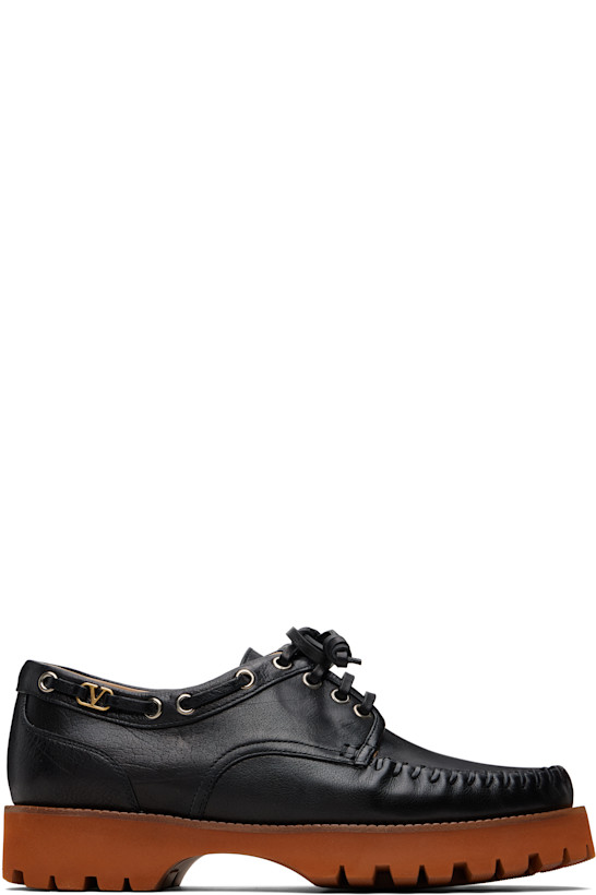 Black Lug Sole Boat Shoes