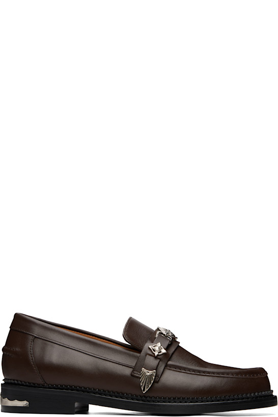 SSENSE Exclusive Brown Metal Loafers