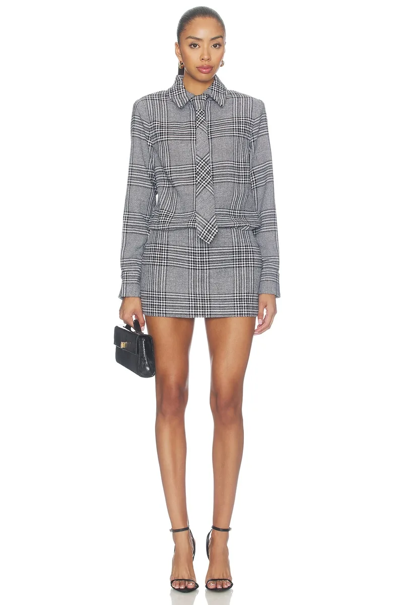 SEROYA Chandler Dress in Glen Check