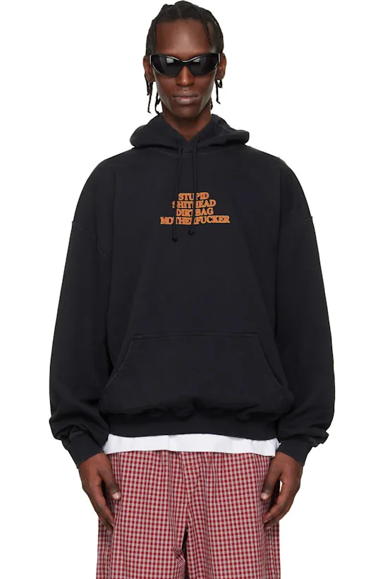 Black 'MF' Hoodie