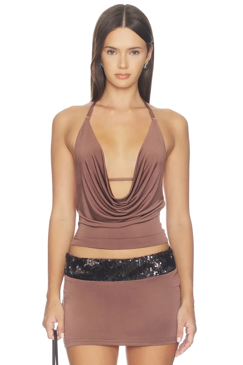 Tiger Mist Thara Top in Chocolate
