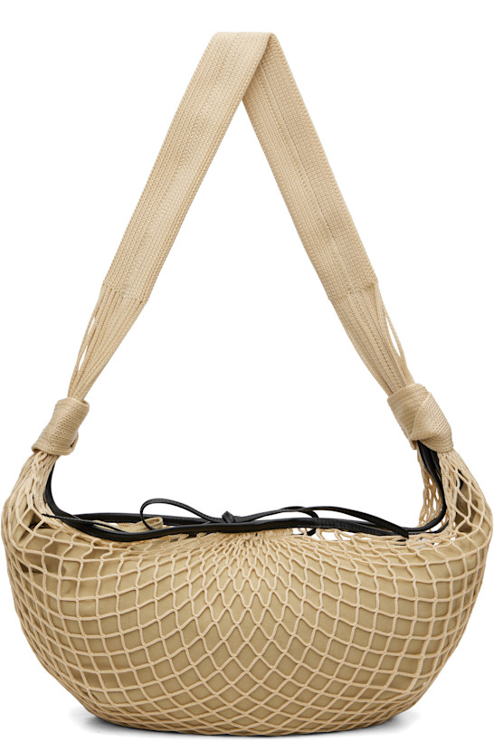 Beige Croissant Filt Bag