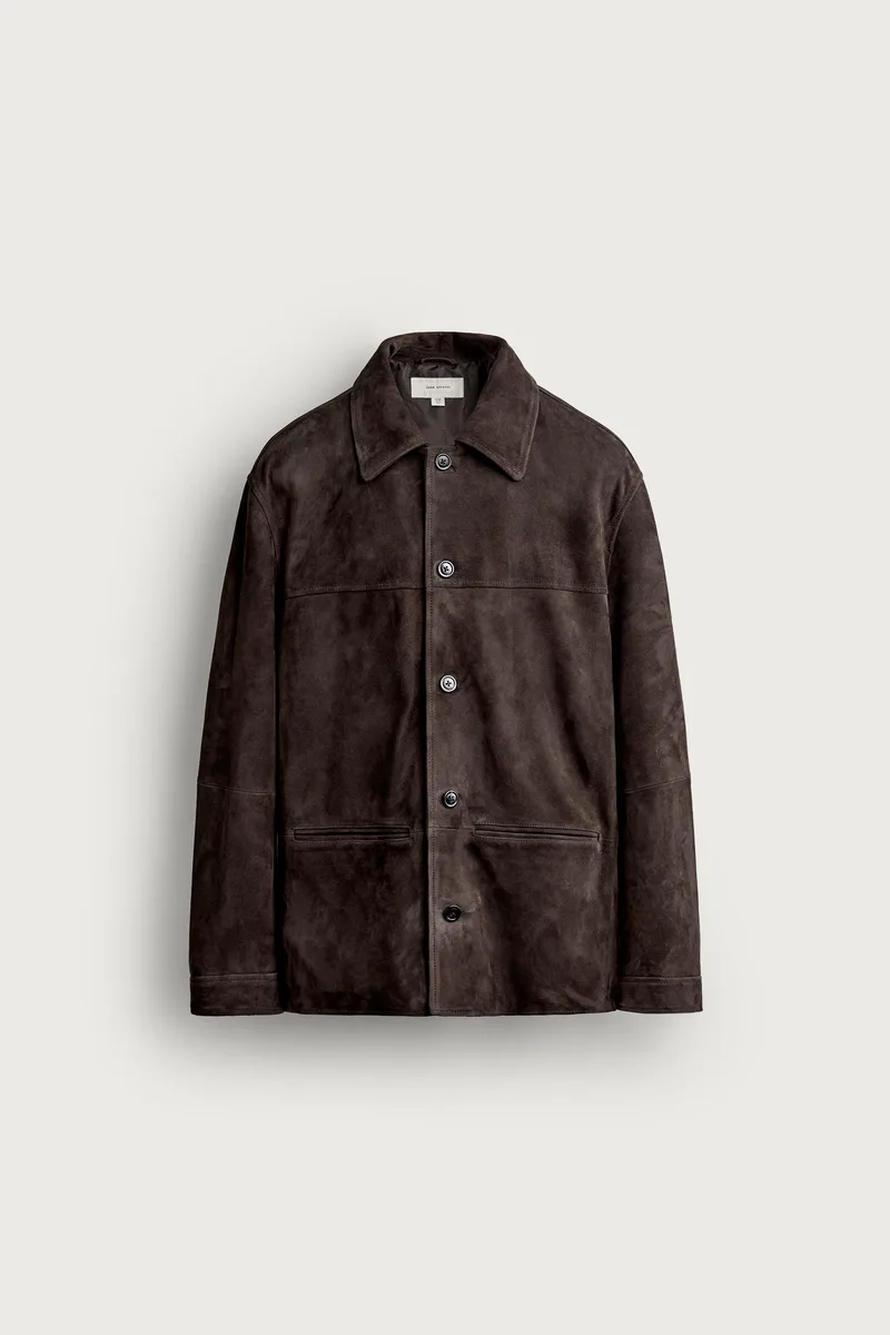 REGULAR FIT SUEDE LEATHER JACKET