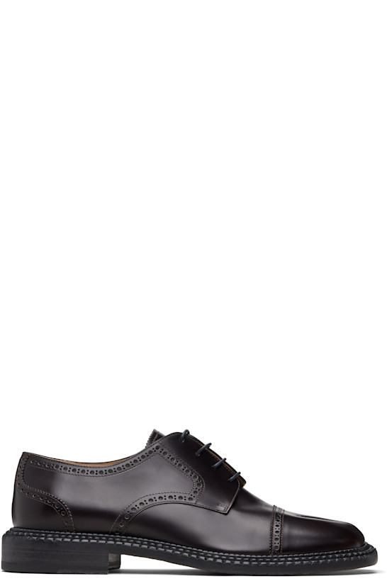 Brown Tabi City Lace-Up Derbys