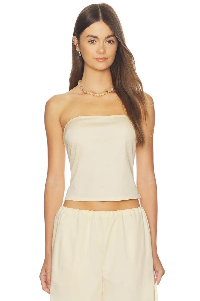 ALL THE WAYS Nora Strapless Top in Cream