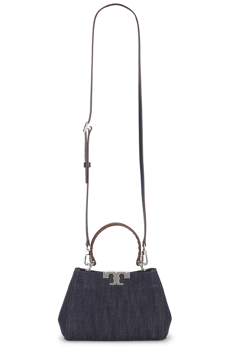 Tory Burch Eleanor Denim Mini Satchel Bag in Midnight