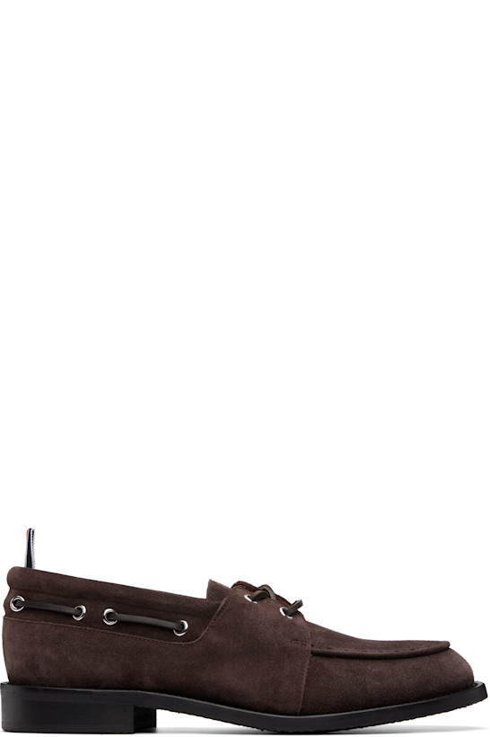 Brown Calf Suede Boat Shoes