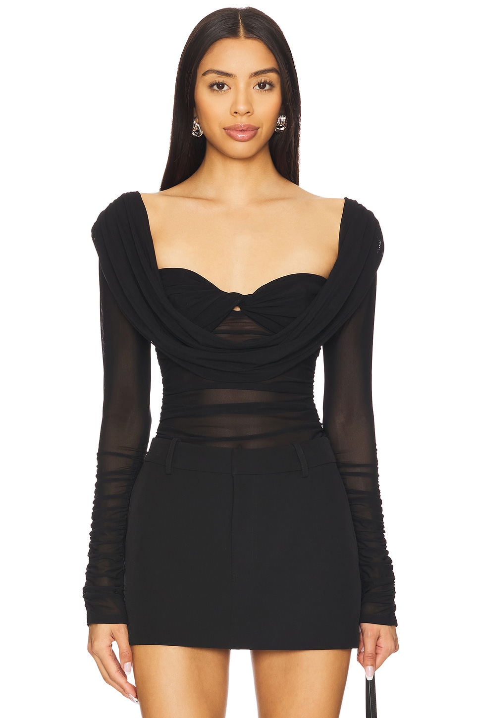 MAJORELLE Simone Top in Black