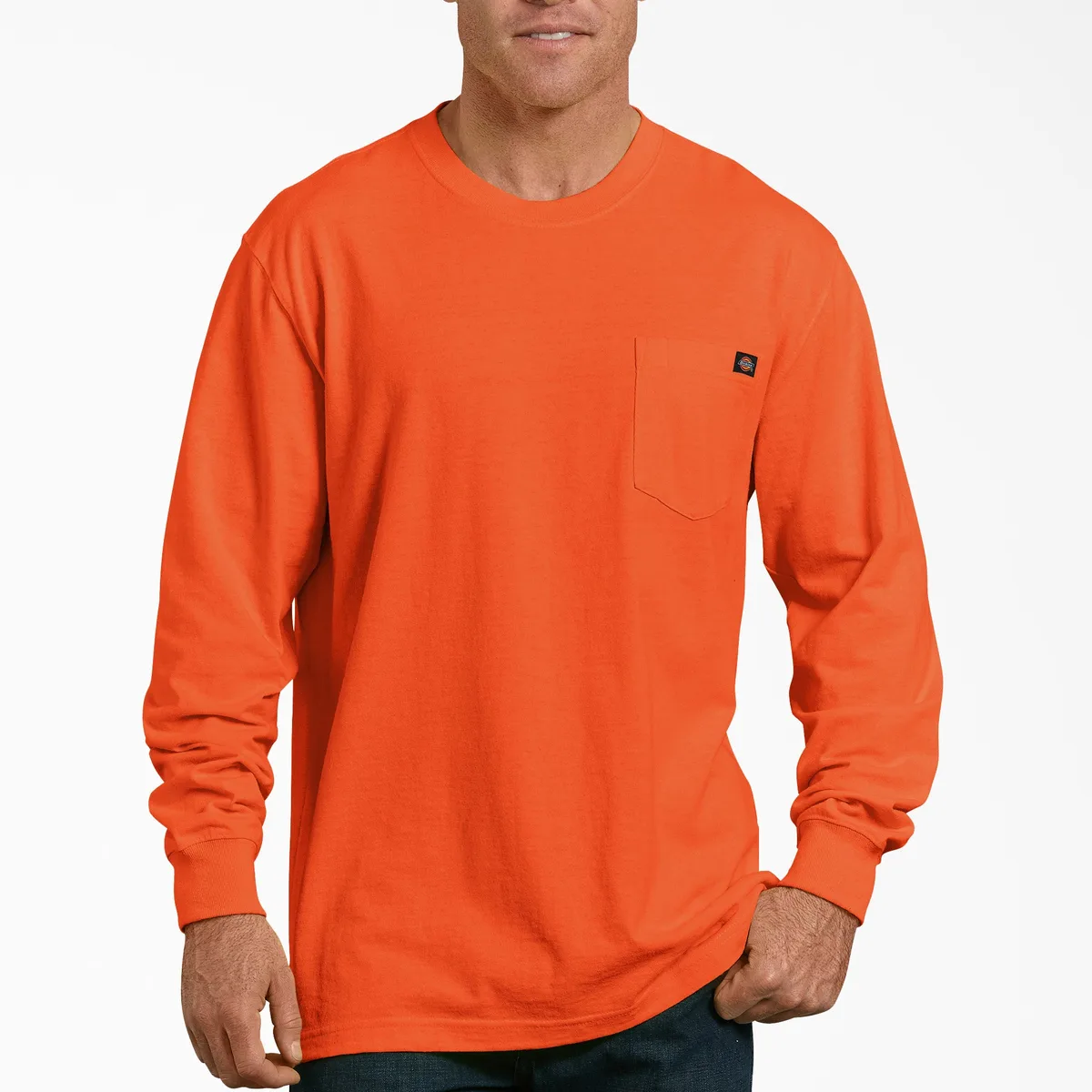 Heavyweight Neon Long Sleeve Pocket T-Shirt