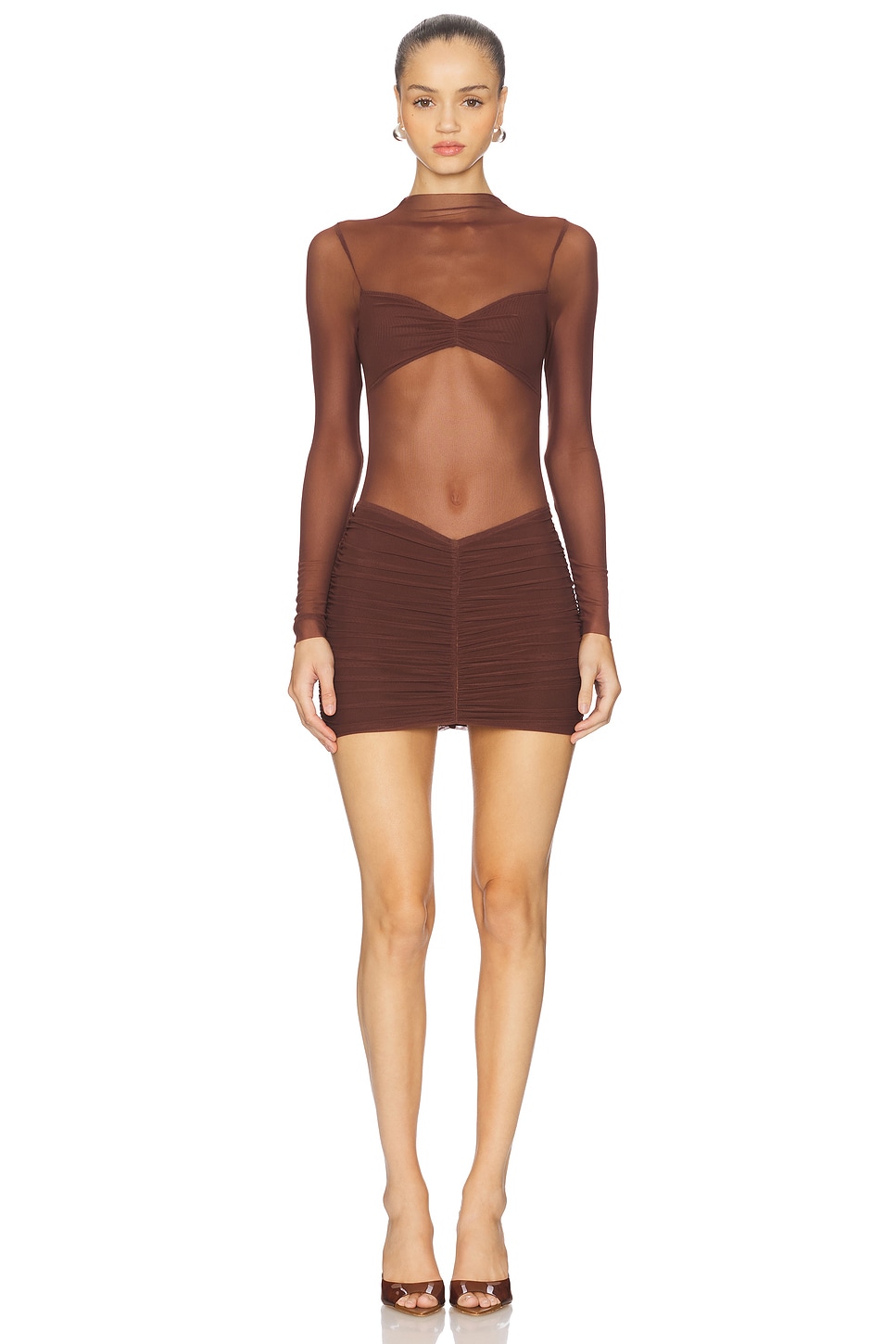 superdown Carolina Mini Dress in Chocolate