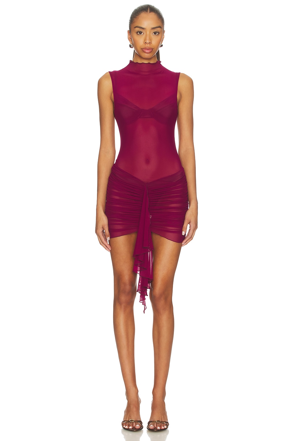 BY.DYLN Tessa Mini Dress in Plum
