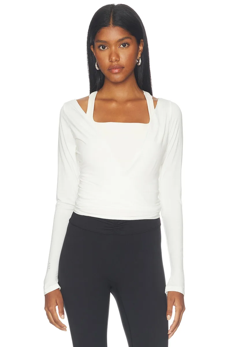 437 The Wrap Top in White