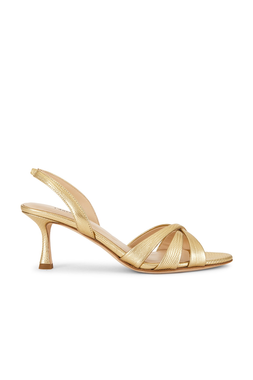 L'AGENCE Colwill Ii Slingback Heel in Gold Lizard