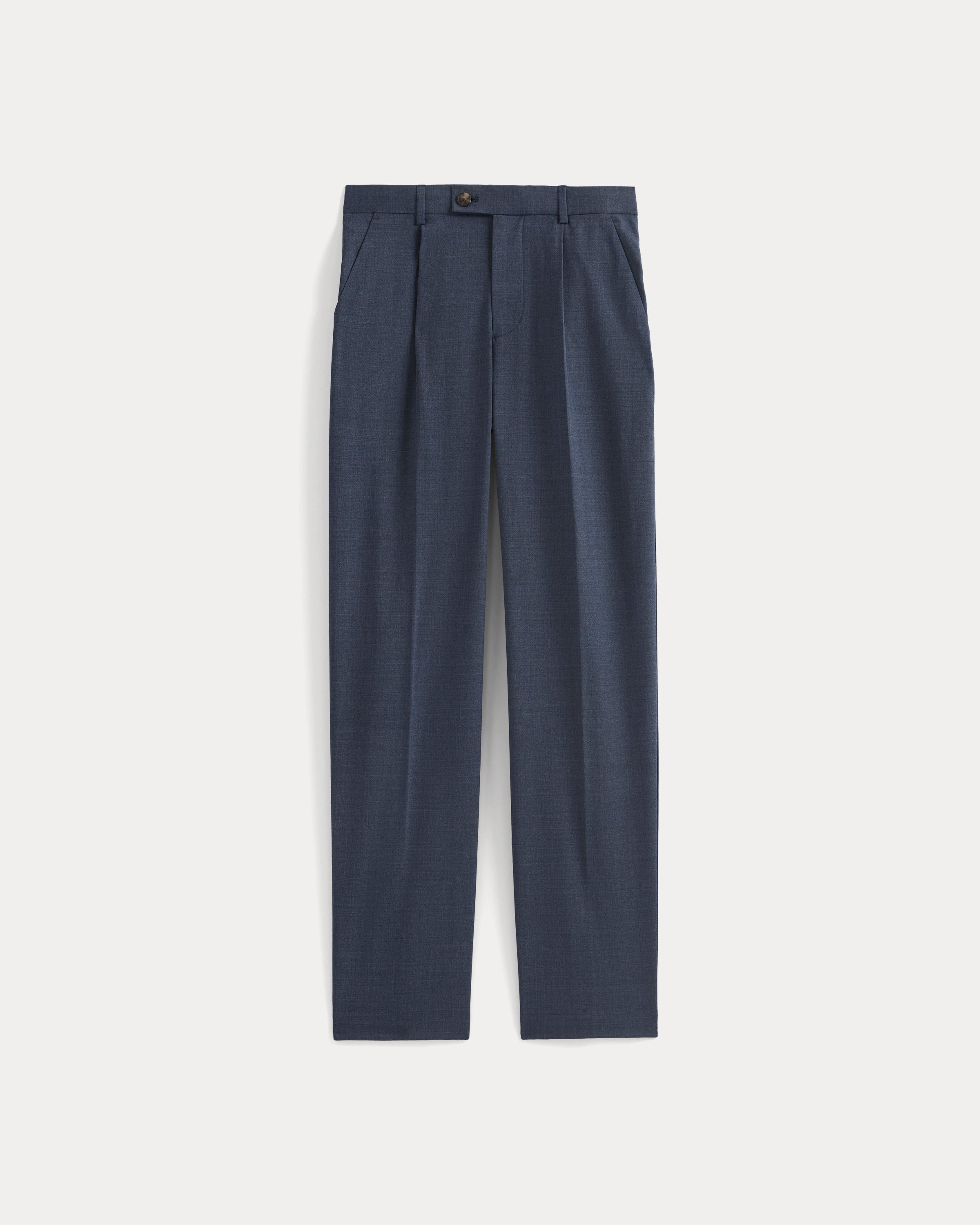 Tropical Wool Trouser | Heathered Navy