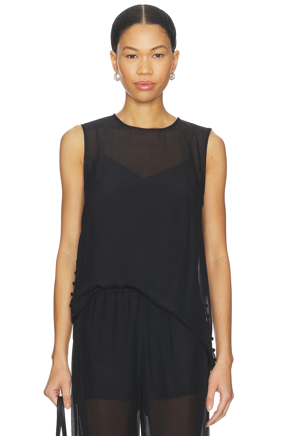 La Ligne Sheer Maxime Top in Black