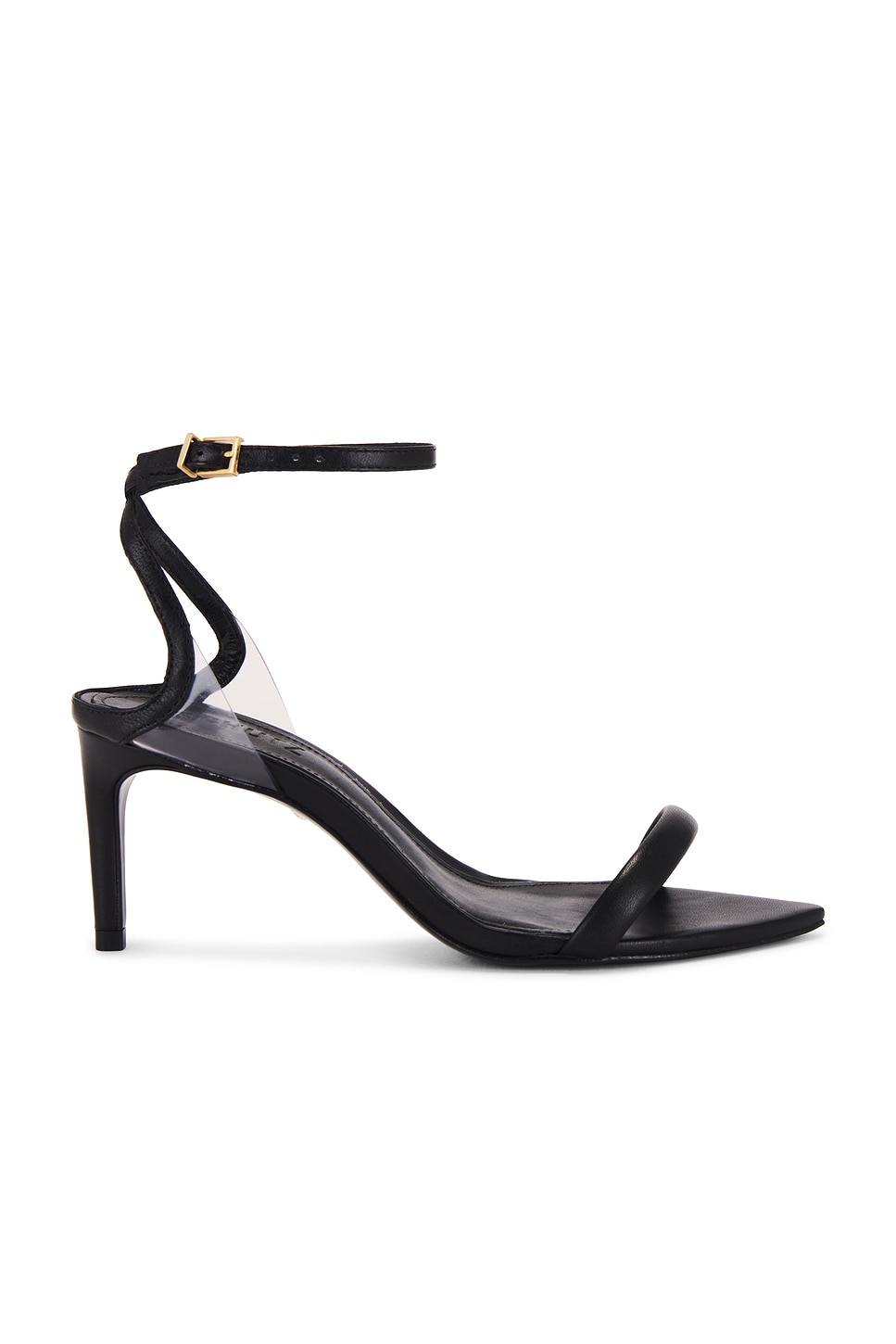 Schutz Skye Sandal in Black & Transparente