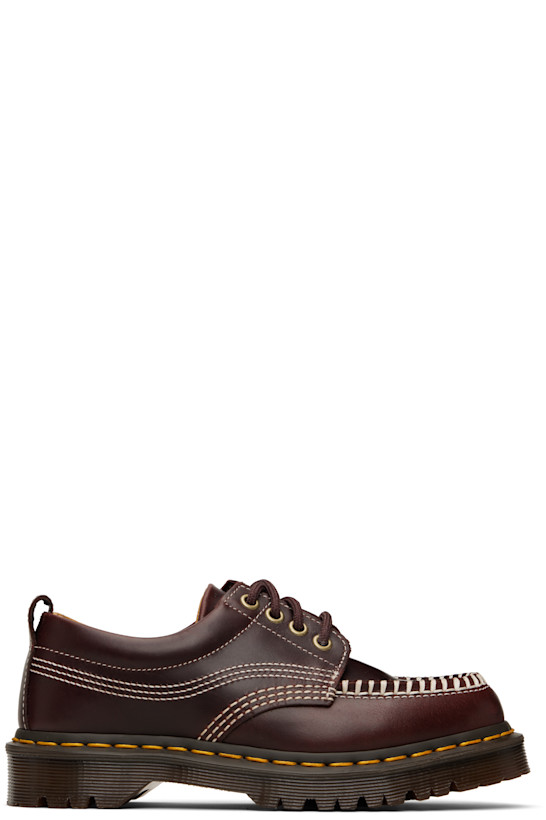 Burgundy Lowell Leather Moc Toe Derbys