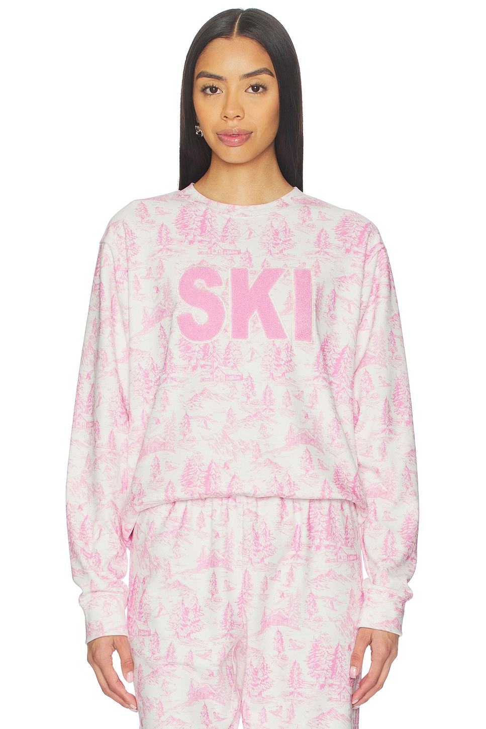 BEACH RIOT Cassia Top in Powder Pink Toile
