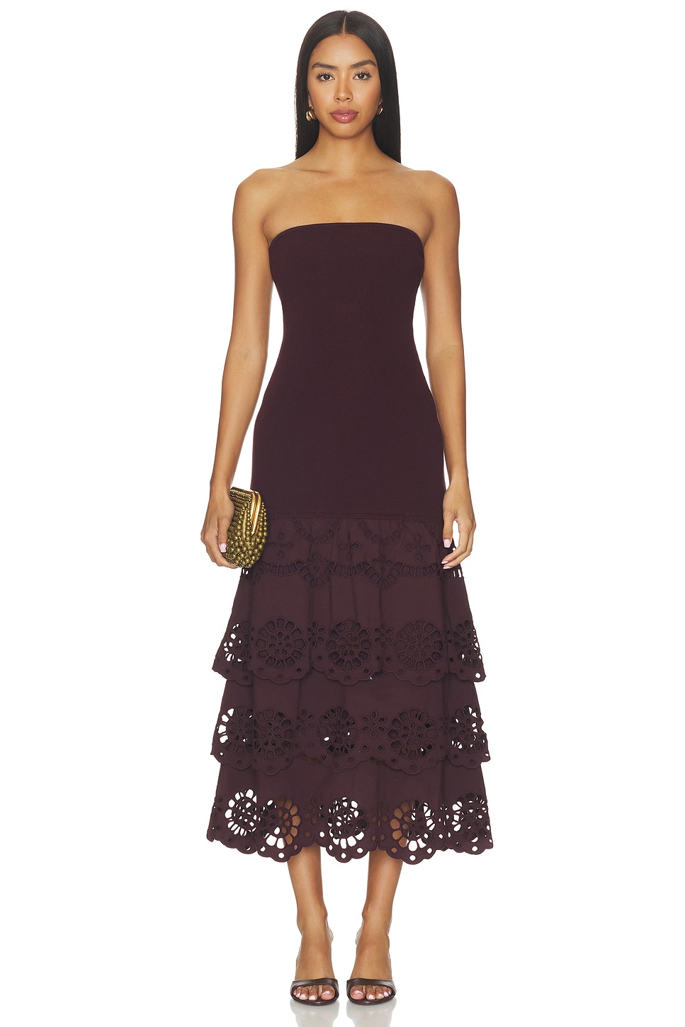 SAYLOR Shyla Dress in Chocolate