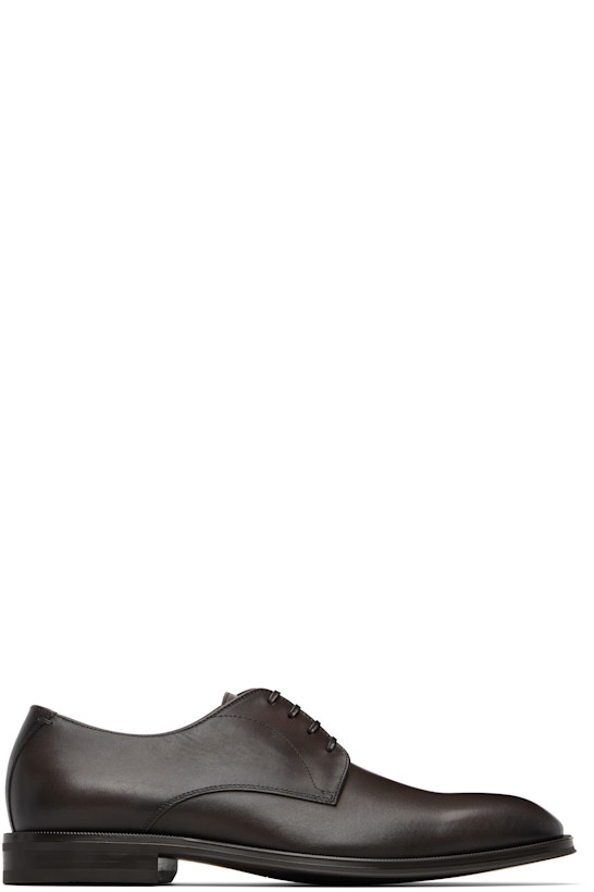 Brown Stitching-Detail Derbys