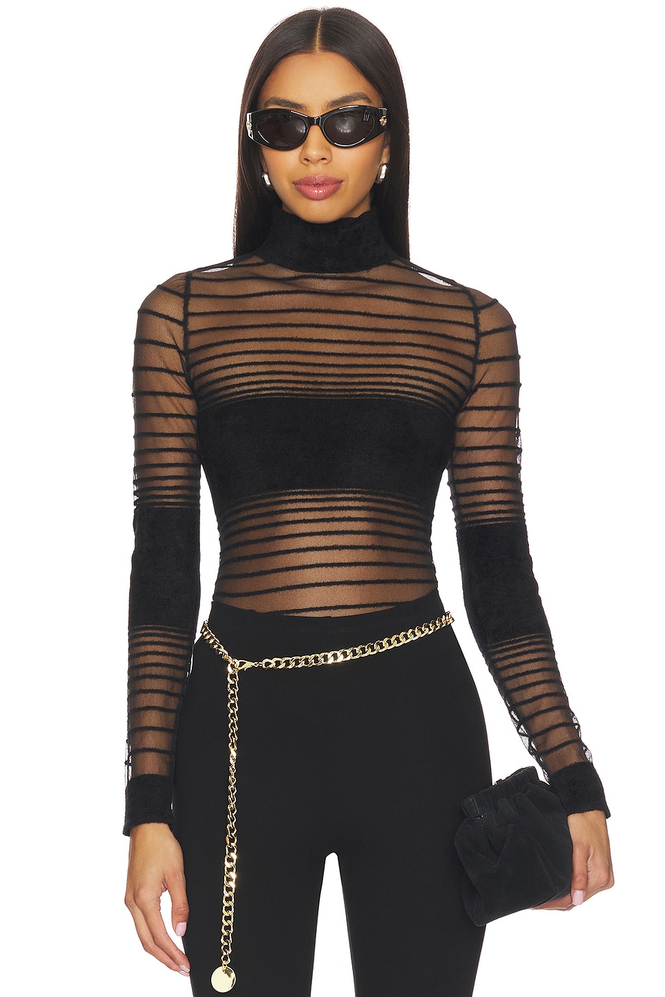 retrofete Katrine Top in Black & Black