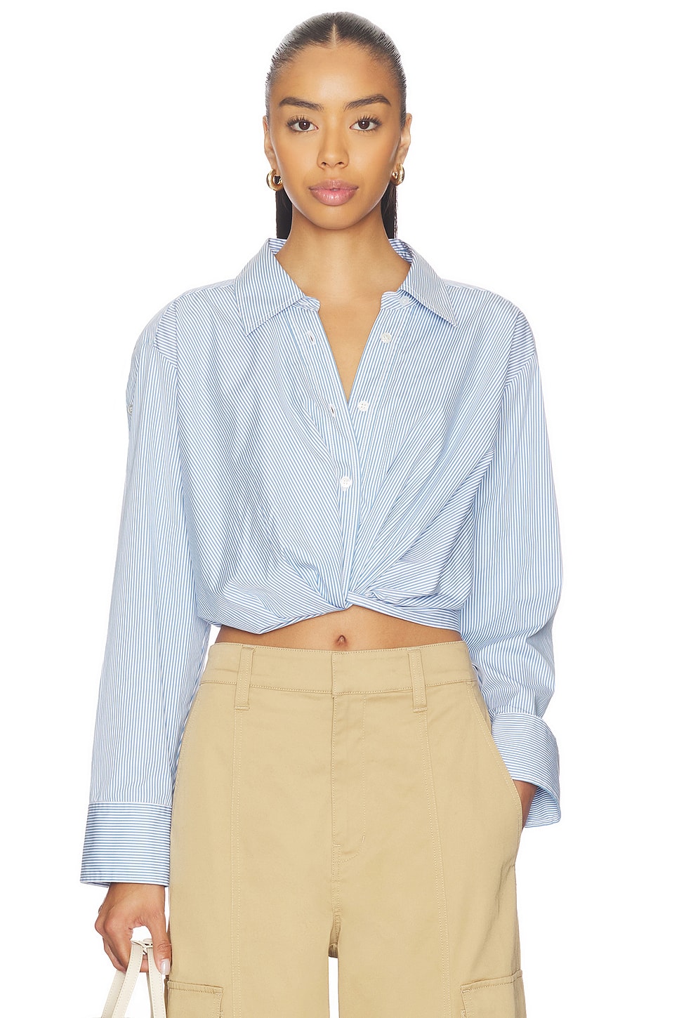 A.L.C. Leo Top in French Blue & White