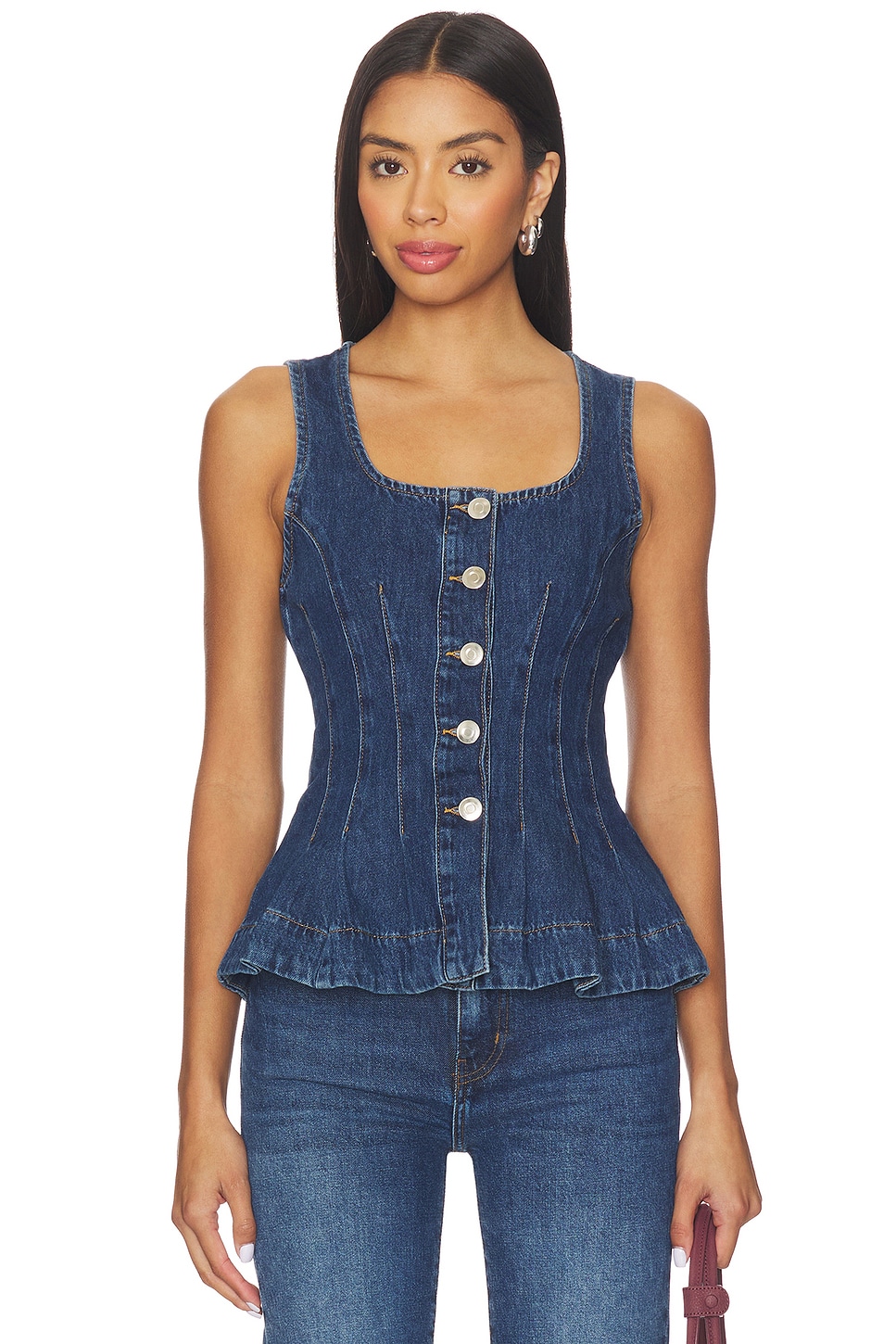 ALIGNE TOP DENIM VALENTINA in Mid Wash