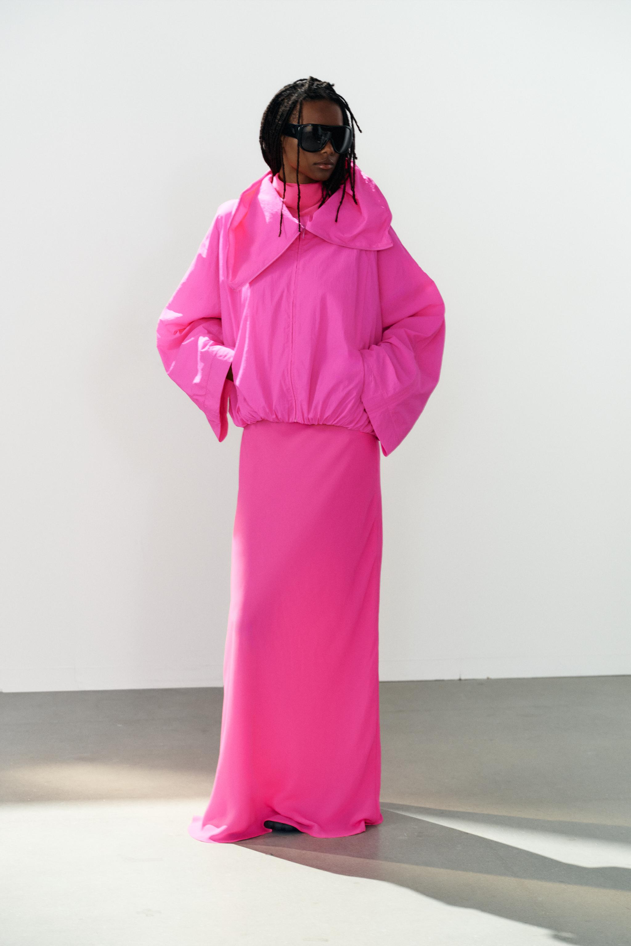 TECHNICAL FABRIC STAND-UP COLLAR JACKET