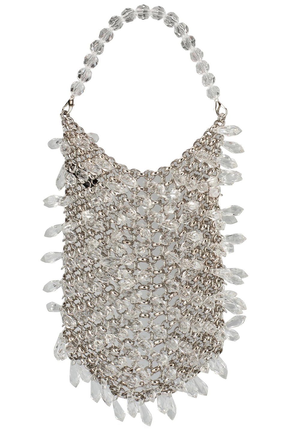 olga berg Florence Chainmail Bag in Silver