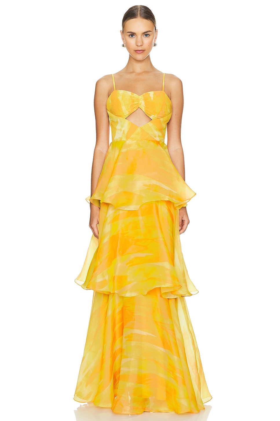 YAURA Keta Dress in Aquarelle Yellow