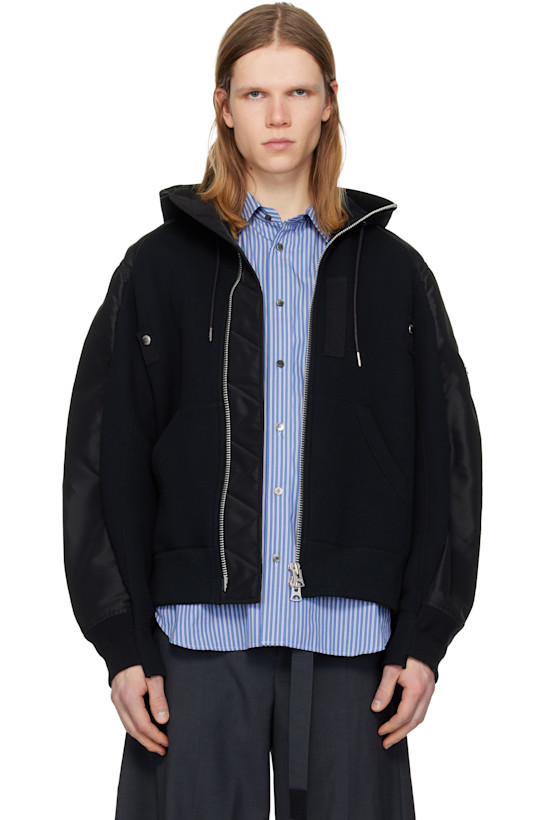 Black Sponge Sweat Hoodie