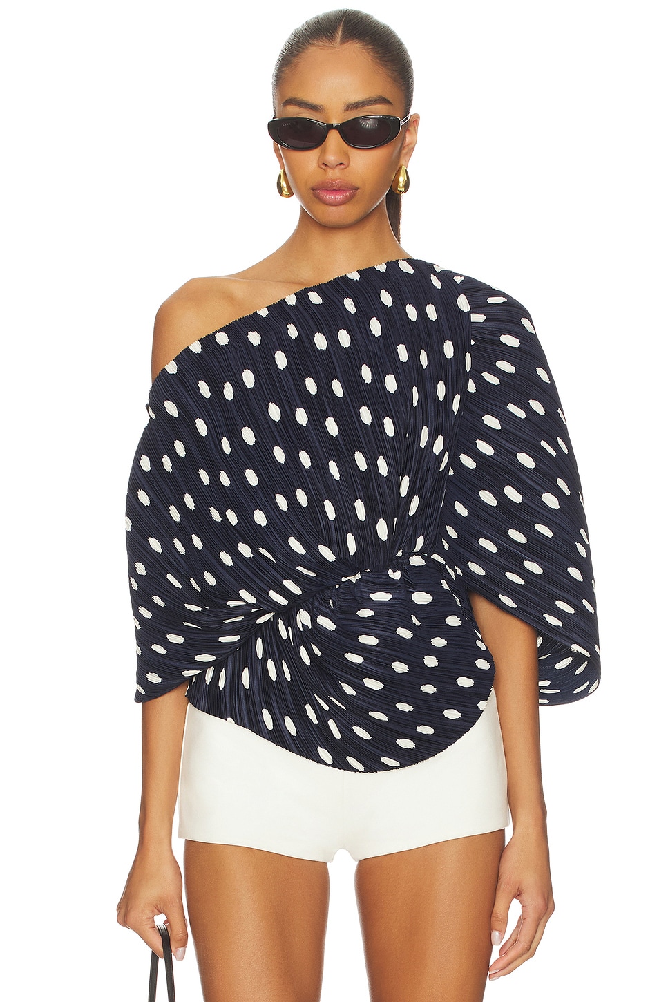 Cult Gaia Cami Top in Small Dot Deep Lake
