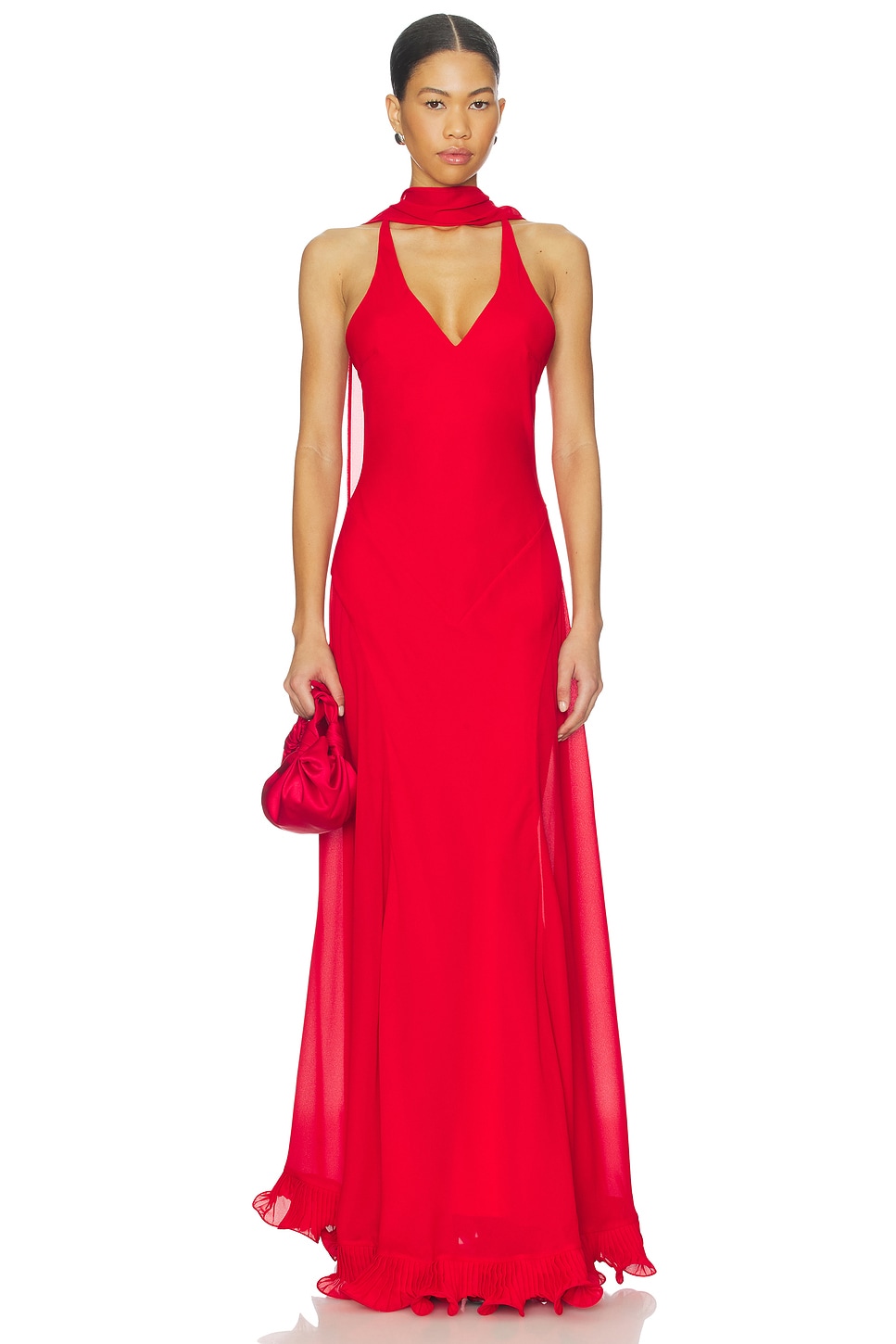 DELFI Estelle Dress in Crimson