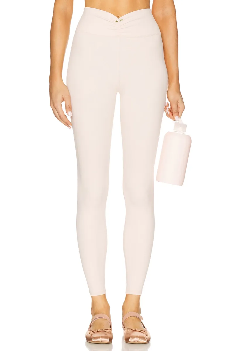 WeWoreWhat Ruched V Legging in Ballet Slipper