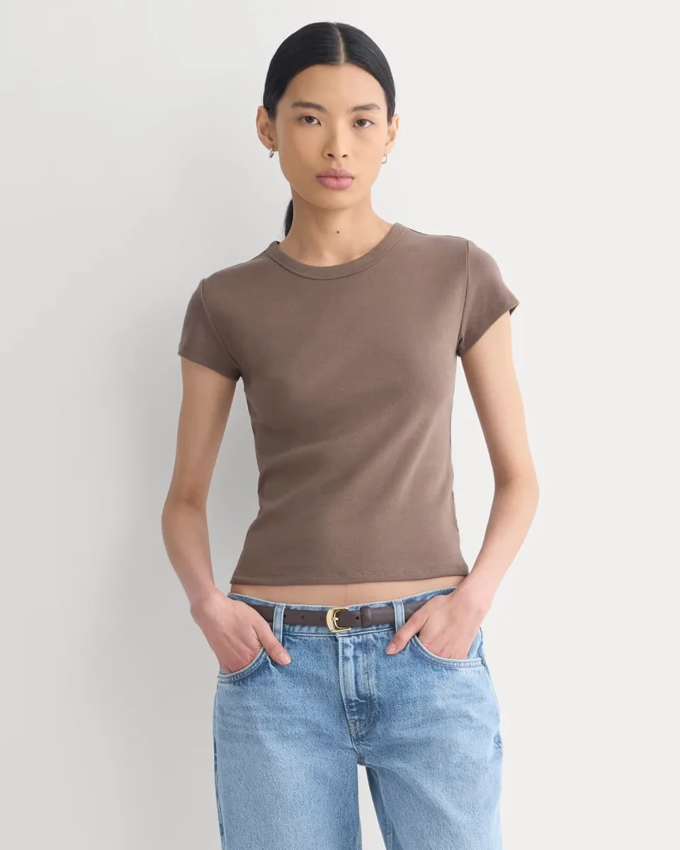 RetroSoft Cotton Crew | Deep Taupe